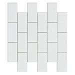 2 X 4 Thassos White Marble Honed Brick Mosaic Tile-Marble Mosaic-American Tile Depot