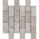 2 X 4 Tundra Gray (Atlantic Gray) Marble Honed Brick Mosaic Tile-Marble Mosaic-American Tile Depot