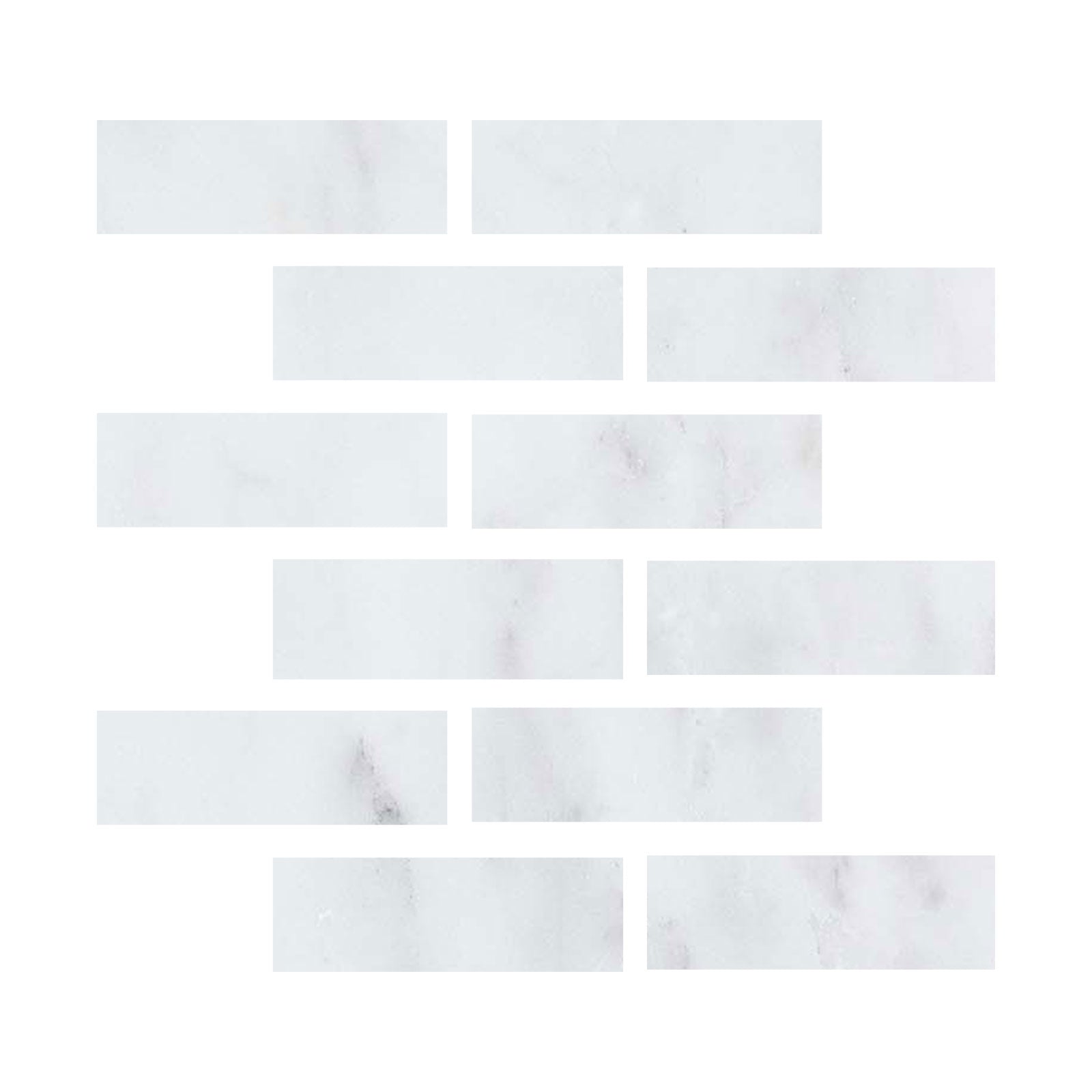 2 X 6 Oriental White / Asian Statuary Marble Honed Field Tile-Marble Tile-American Tile Depot