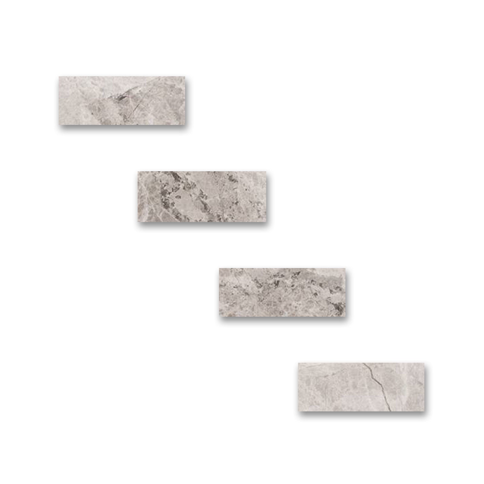 2 X 6 Tundra Gray (Atlantic Gray) Marble Honed Tile-Marble Mosaic-American Tile Depot