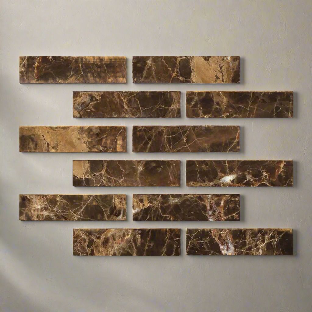 2 X 8 Emperador Dark Marble Polished Field Tile-Marble Tile-American Tile Depot