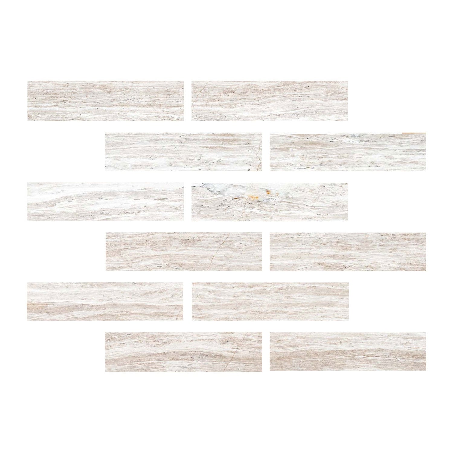 2 X 8 Haisa Light (White Wood / White Oak) Limestone Honed Tile-Limestone Tile-American Tile Depot