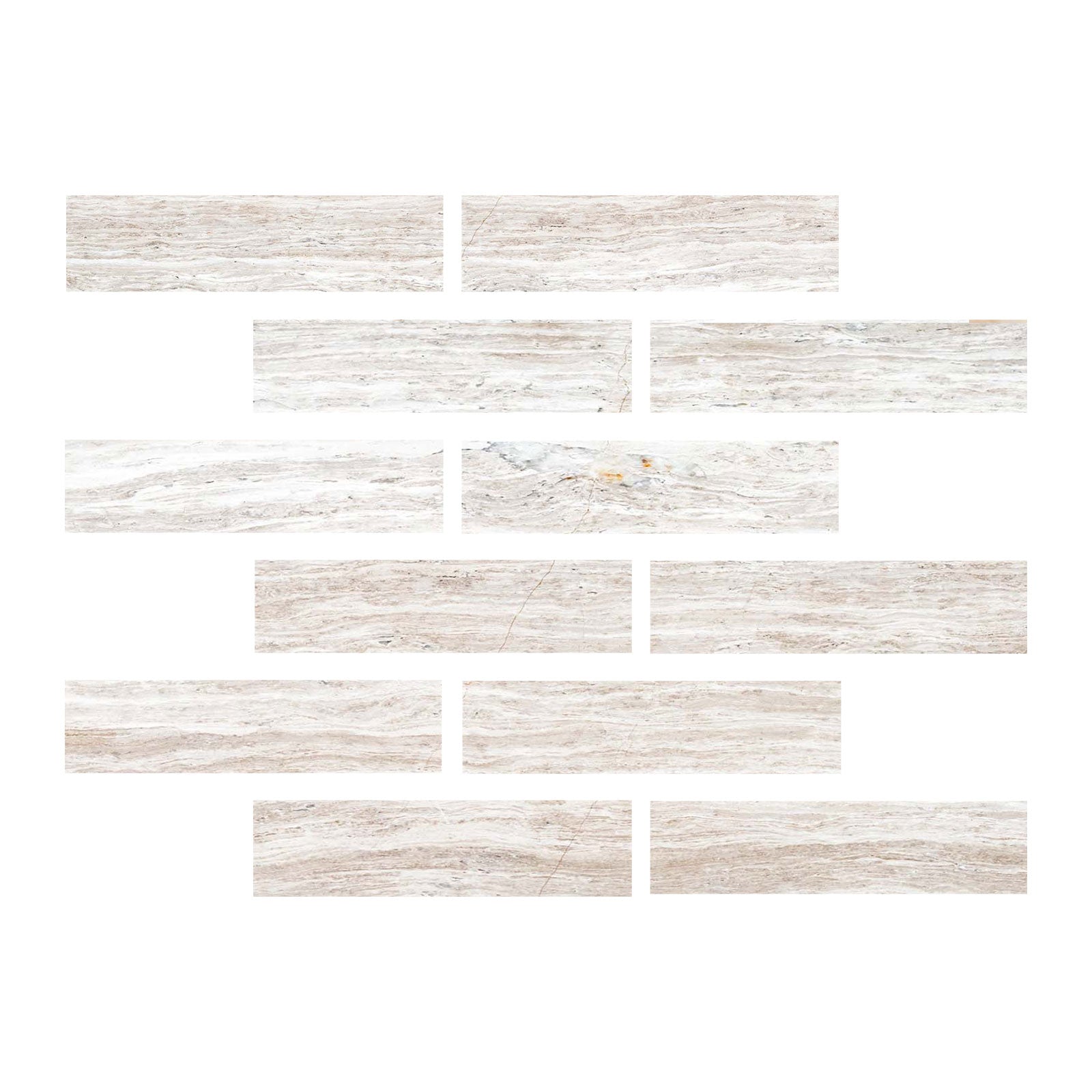 2 X 8 Haisa Light (White Wood / White Oak) Limestone Honed Tile-Limestone Tile-American Tile Depot