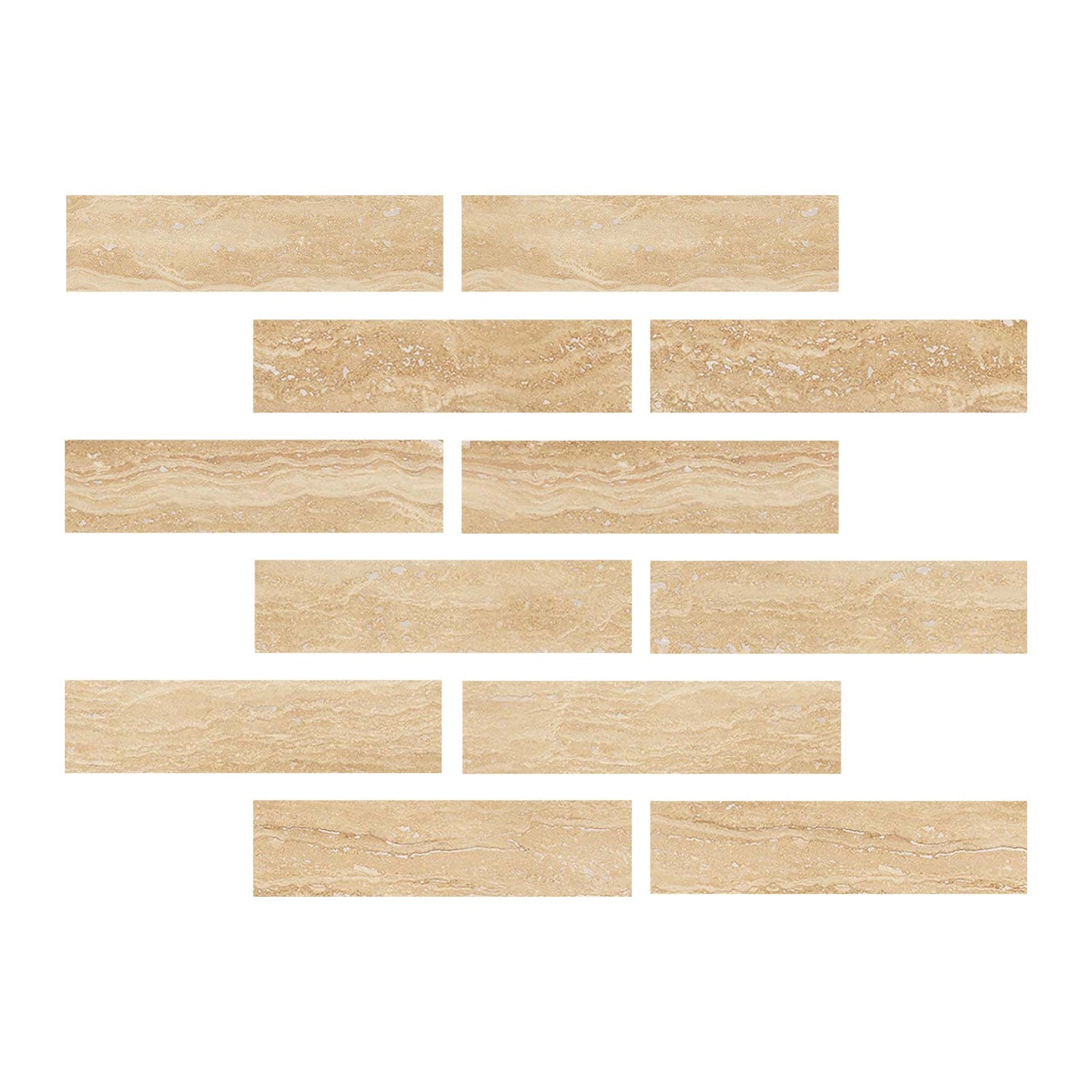 2 X 8 Ivory Travertine Vein Cut Filled & Honed Tile-Travertine Tile-American Tile Depot