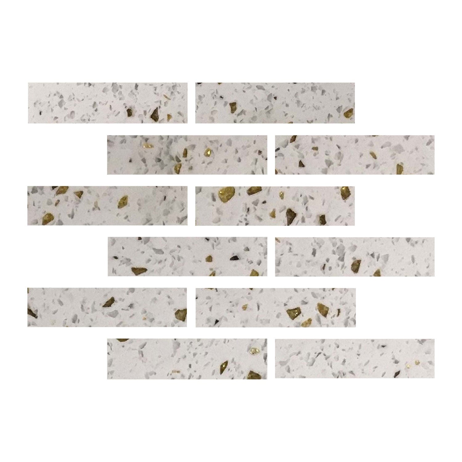 2 X 8 Terrazzo Gold Marble Polished Field Tile-Marble Tile-American Tile Depot