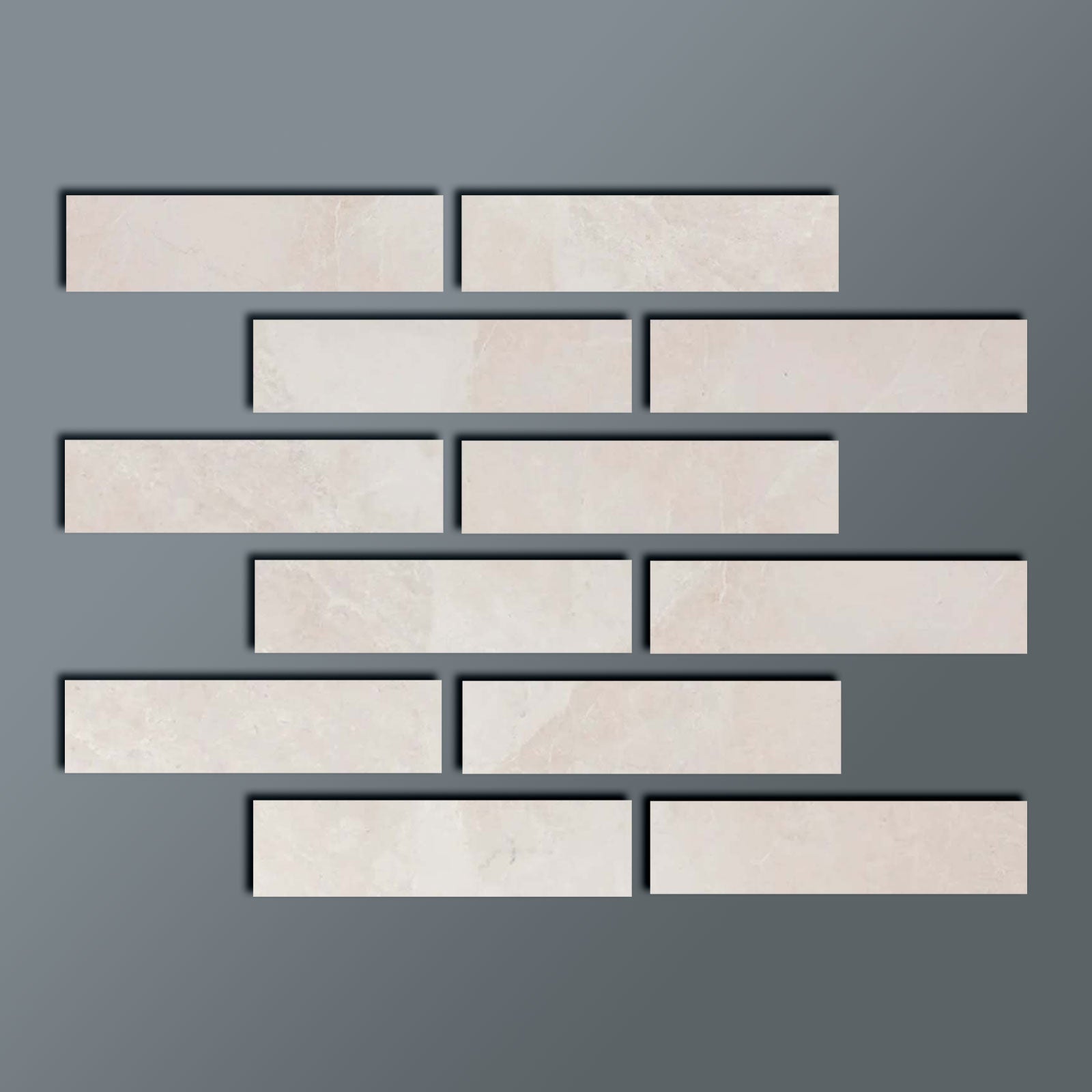 2 X 8 White Pearl / Botticino Marble Honed Field Tile-Marble Tile-American Tile Depot