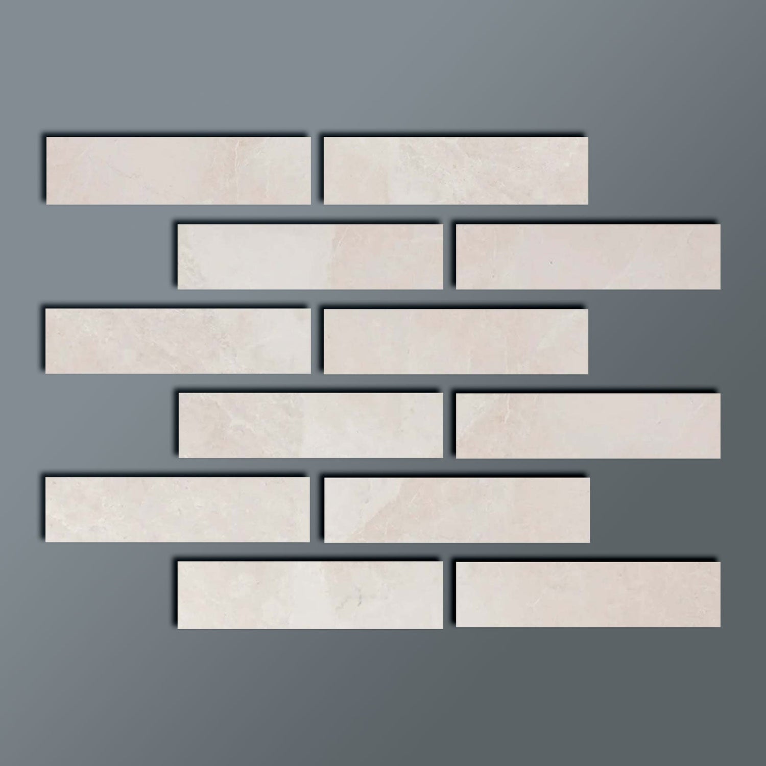 2 X 8 White Pearl / Botticino Marble Polished Tile-Marble Tile-American Tile Depot