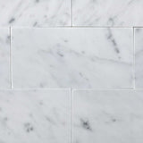 3 X 6 Carrara White Marble Honed Subway Brick Field Tile