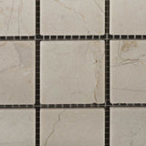 2 X 2 Crema Marfil Marble Tumbled Mosaic Tile