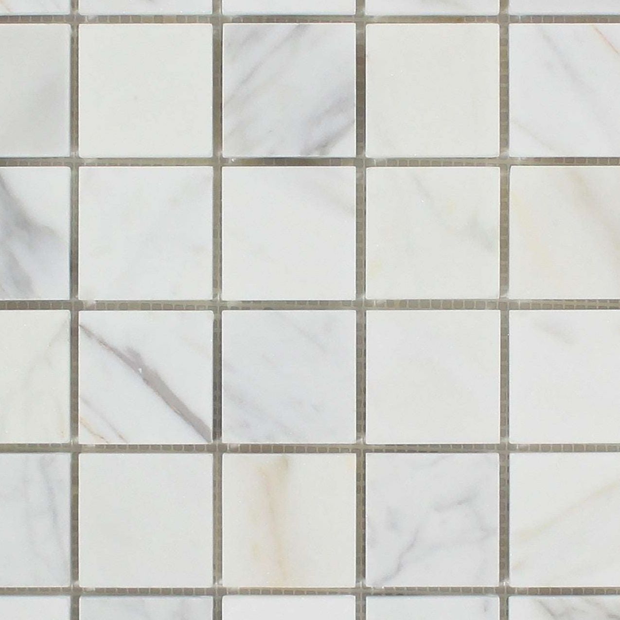 2 X 2 Calacatta Gold Marble Honed Mosaic Tile-Marble Mosaic-American Tile Depot