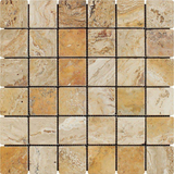 2 X 2 Valencia Travertine Tumbled Mosaic Tile