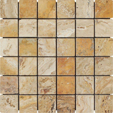 2 X 2 Valencia Travertine Tumbled Mosaic Tile