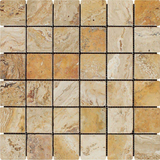 2 X 2 Valencia Travertine Tumbled Mosaic Tile