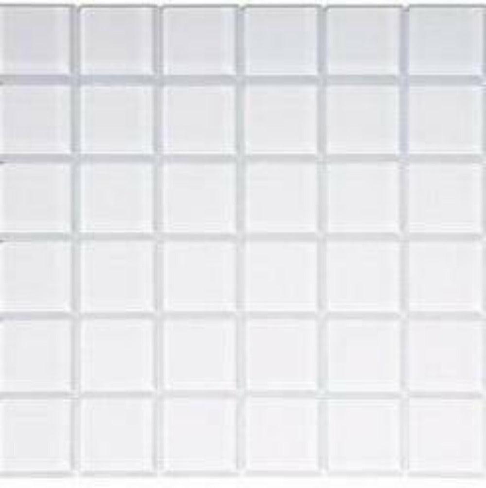 2 X 2 White Glass Mosaic Tile-American Tile Depot