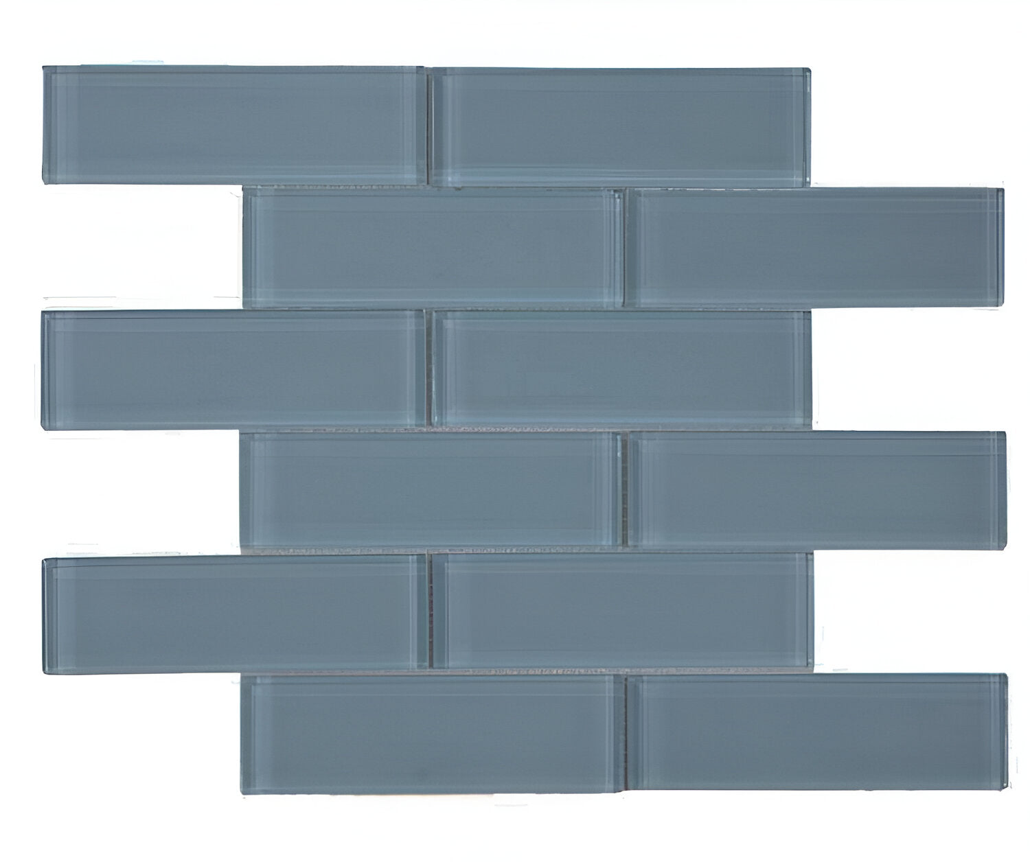 2 x 6 Oceanhouse Blue Shining Glossy Subway Glass Mosaic Tile-Glass Mosaic-American Tile Depot