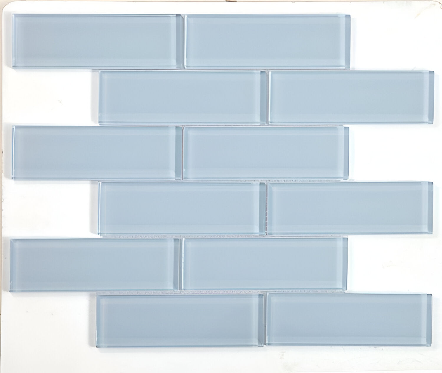 2 x 6 Oceanhouse Lucy Blue Glossy Subway Glass Mosaic Tile-Glass Mosaic-American Tile Depot