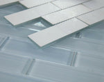 2 x 6 Oceanhouse Lucy Blue Stroke Glossy Subway Glass Mosaic Tile-Glass Mosaic-American Tile Depot