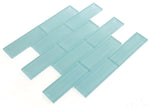 2 x 6 Oceanhouse Mint Glossy Subway Glass Mosaic Tile-Glass Mosaic-American Tile Depot