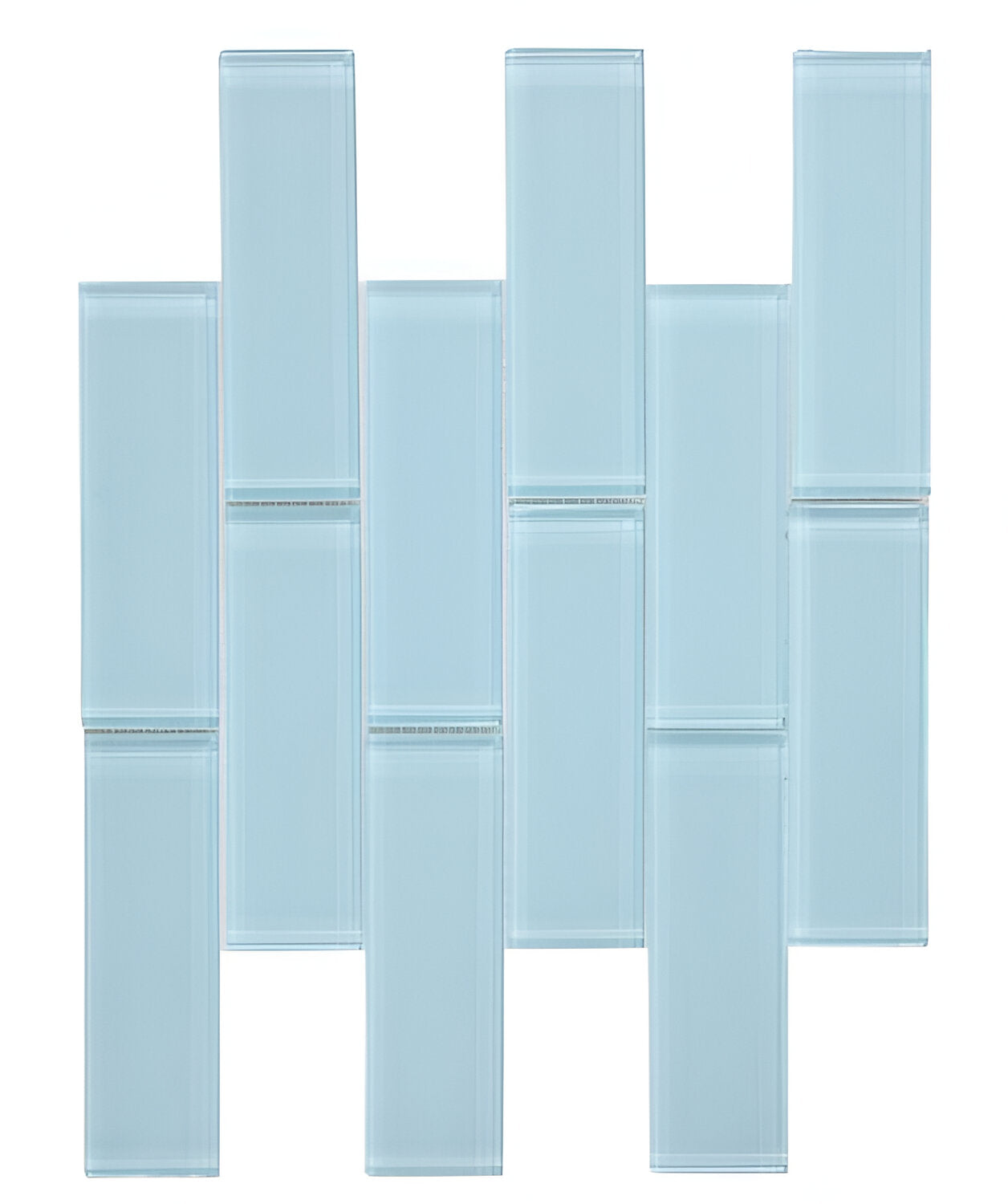 2 x 6 Oceanhouse Teal Glossy Subway Glass Mosaic Tile-Glass Mosaic-American Tile Depot