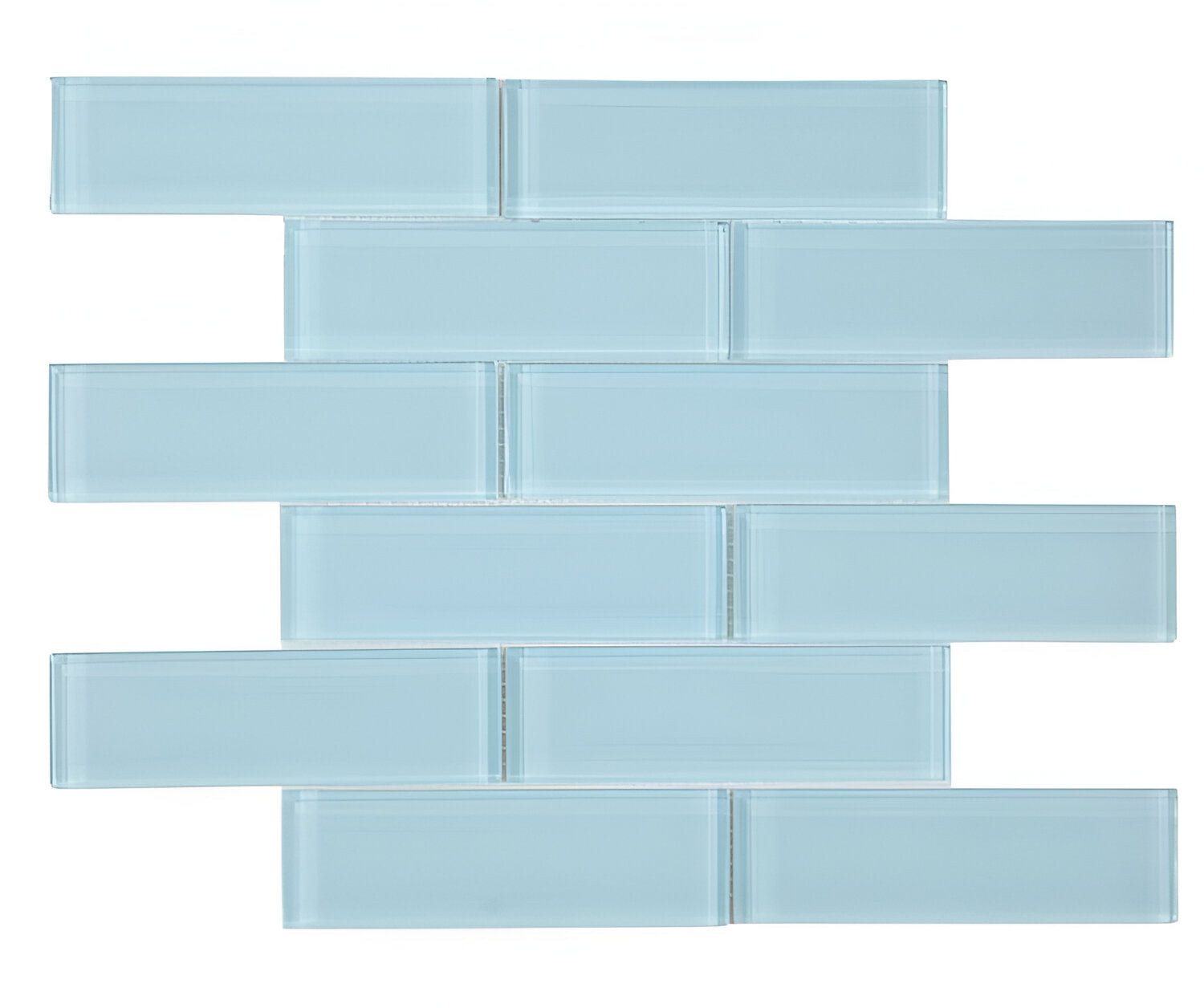 2 x 6 Oceanhouse Teal Glossy Subway Glass Mosaic Tile-Glass Mosaic-American Tile Depot