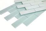 2 x 6 Oceanhouse Turquoise Glossy Subway Glass Mosaic Tile-Glass Mosaic-American Tile Depot