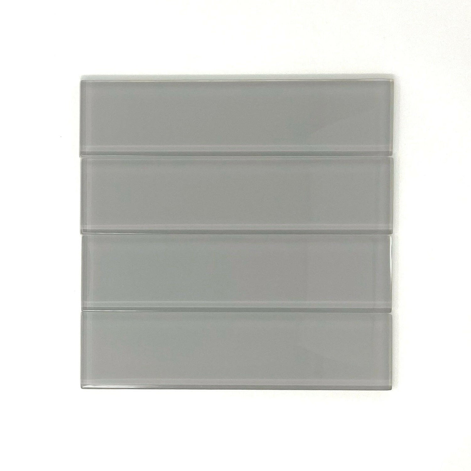 2 x 8 Mist Gray Glass Subway Tile - Rainbow Series-Glass Tile-American Tile Depot