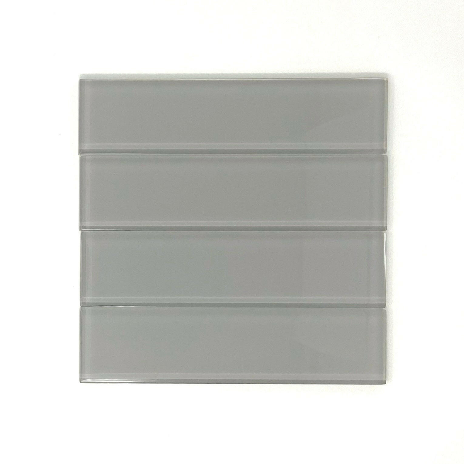 2 x 8 Mist Gray Glass Subway Tile - Rainbow Series-Glass Tile-American Tile Depot