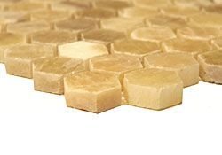 Honey Onyx Polished 1'' Hexagon Mosaic Tile