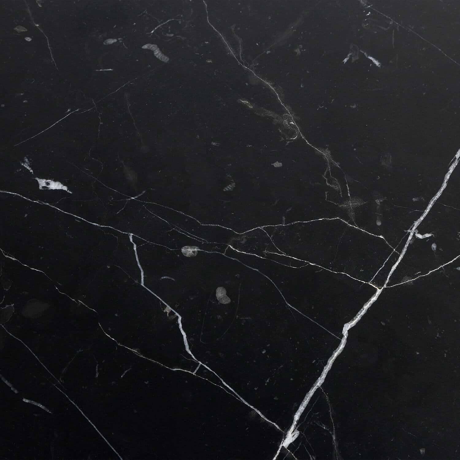 24 X 24 Black Marquina Marble Honed Tile-Marble Tile - Large Formate-American Tile Depot