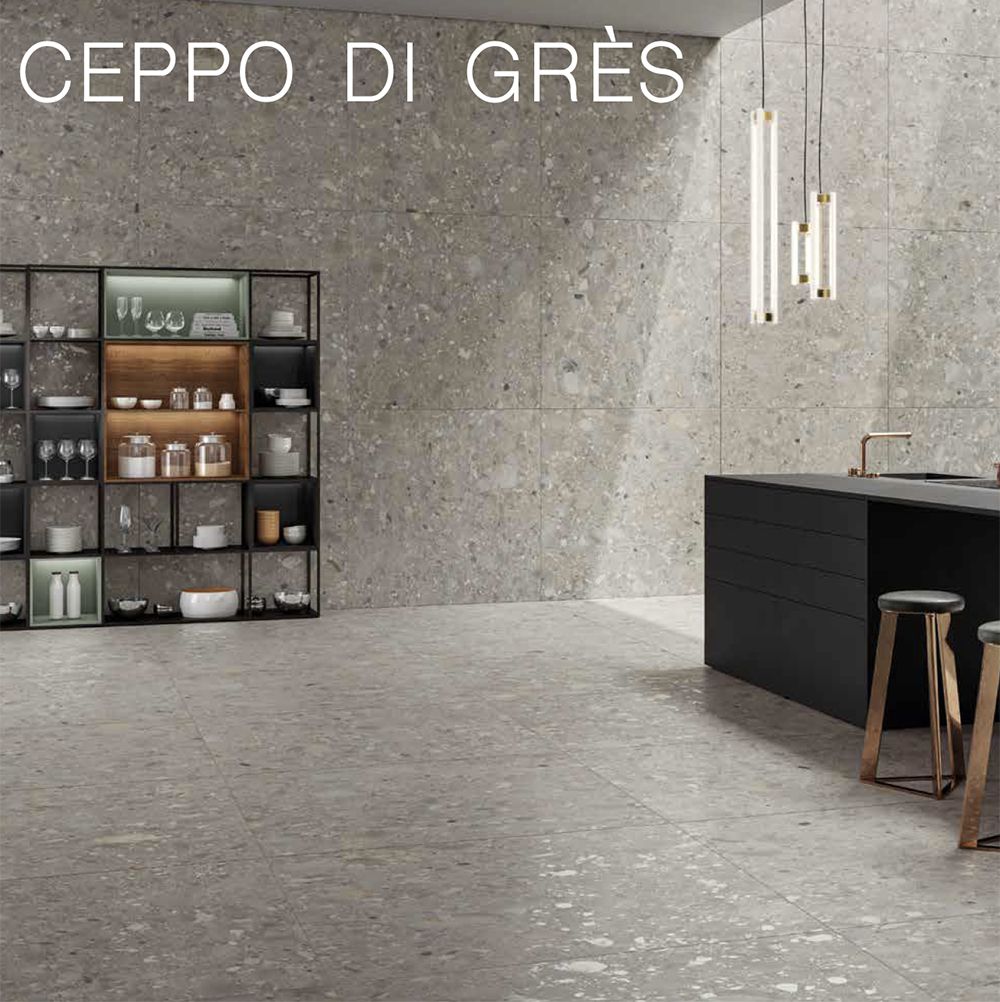 24 X 24 Ceppo Grigio Matte Terrazzo Look Porcelain Tile-Porcelain Tile Large Formate-American Tile Depot