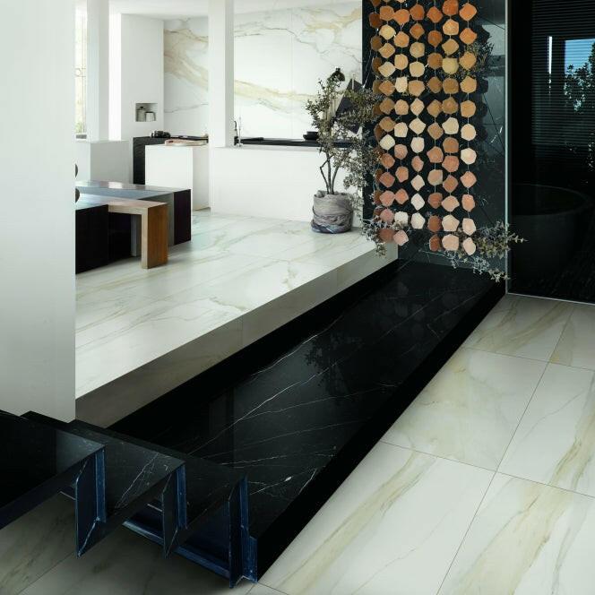 24 X 24 Classici Calacatta Gold Matte Marble Look Porcelain Tile-PORCELAIN-Large Format-American Tile Depot