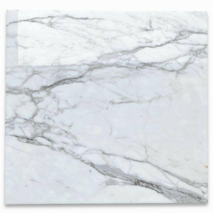 24 X 24 Italian Statuary White Marble Polished Tile-Marble Tile - Large Formate-American Tile Depot