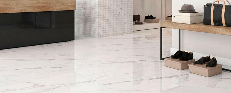 24 X 24 Naples White Matte Marble Look Porcelain Tile-Porcelain Tile Large Formate-American Tile Depot