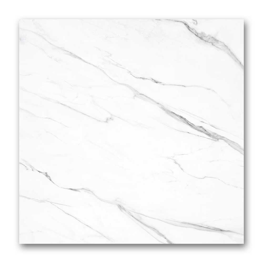 24x24 Naples White Matte Marble Look Porcelain Tile