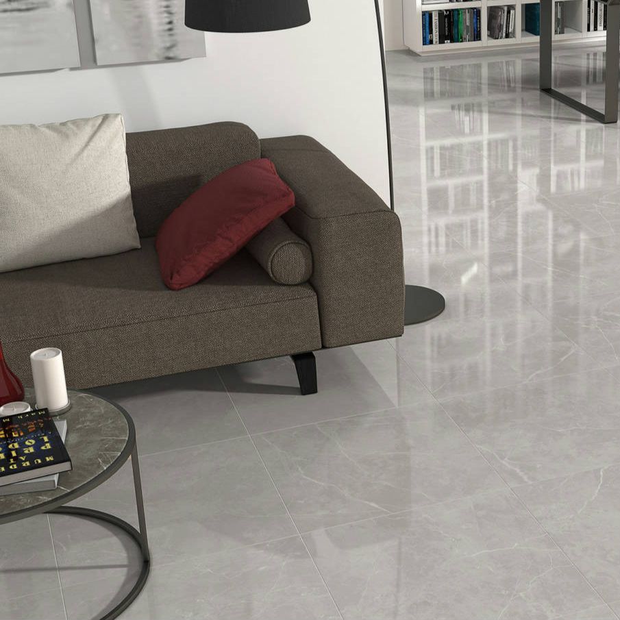 24 X 24 Puccini Perla Polished Marble Look Porcelain Tile-Porcelain Tile Large Formate-American Tile Depot