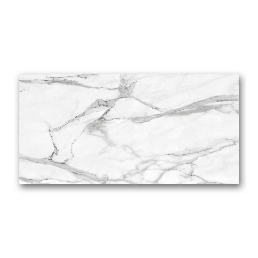 24x48 Angelo Silk Silver Matte Marble Look Porcelain Tile