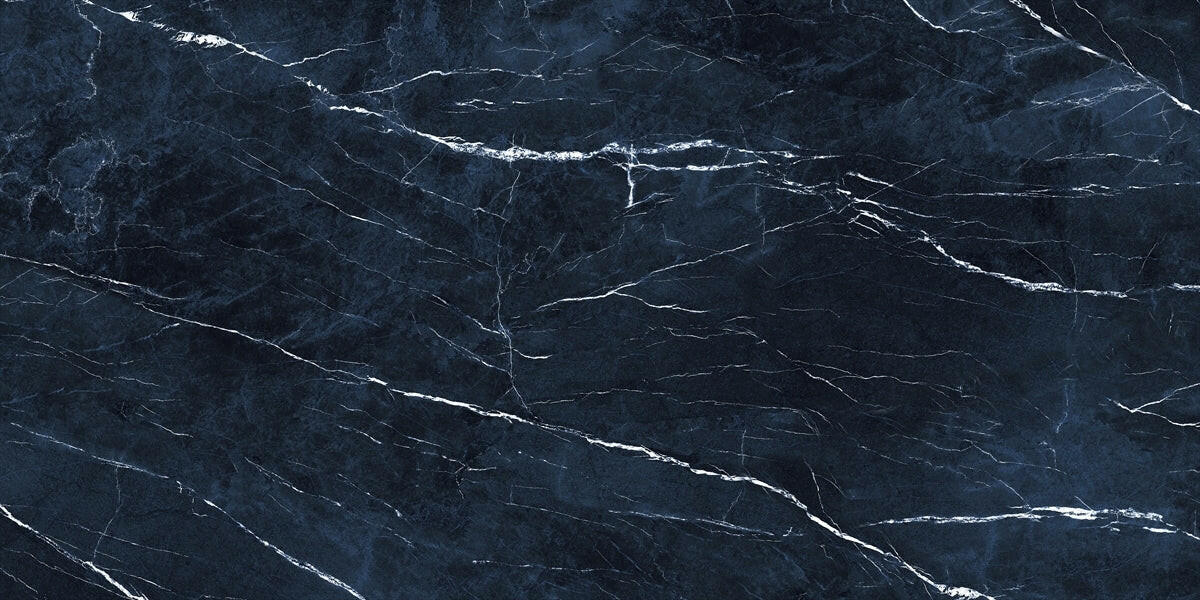 24 X 48 Antique Dark Blue Polished Marble Look Porcelain Tile-Porcelain Tile Large Formate-American Tile Depot