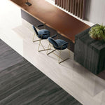 24 X 48 Appia Vein Cut White Matte Travertine Look Porcelain Tile-PORCELAIN-Large Format-American Tile Depot