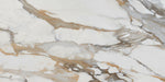 24 X 48 Calacatta Bold Polished Marble Look Porcelain Tile-Porcelain Tile Large Formate-American Tile Depot