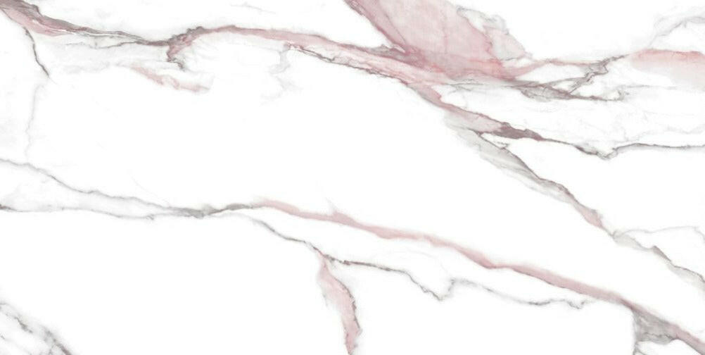 24 X 48 Calacatta Fantasy Pink Polished Marble Look Porcelain Tile-PORCELAIN-Large Format-American Tile Depot