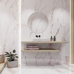 24 X 48 Calacatta Fantasy Pink Polished Marble Look Porcelain Tile-PORCELAIN-Large Format-American Tile Depot