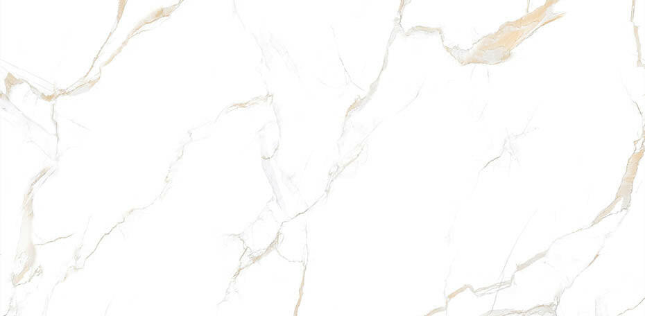 24 X 48 Calacatta Gold Polished Marble Look Porcelain Tile-Porcelain Tile Large Formate-American Tile Depot