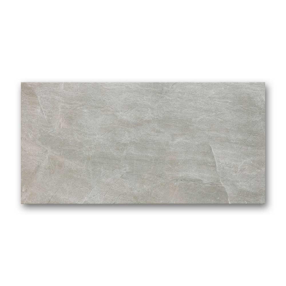 24x48 Chamonix Gray Matte Limestone Look Porcelain Tile