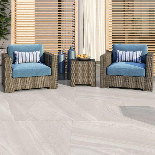 24 X 48 Crossover White Matte Outdoor Porcelain Paver-Porcelain Tile Large Formate-American Tile Depot