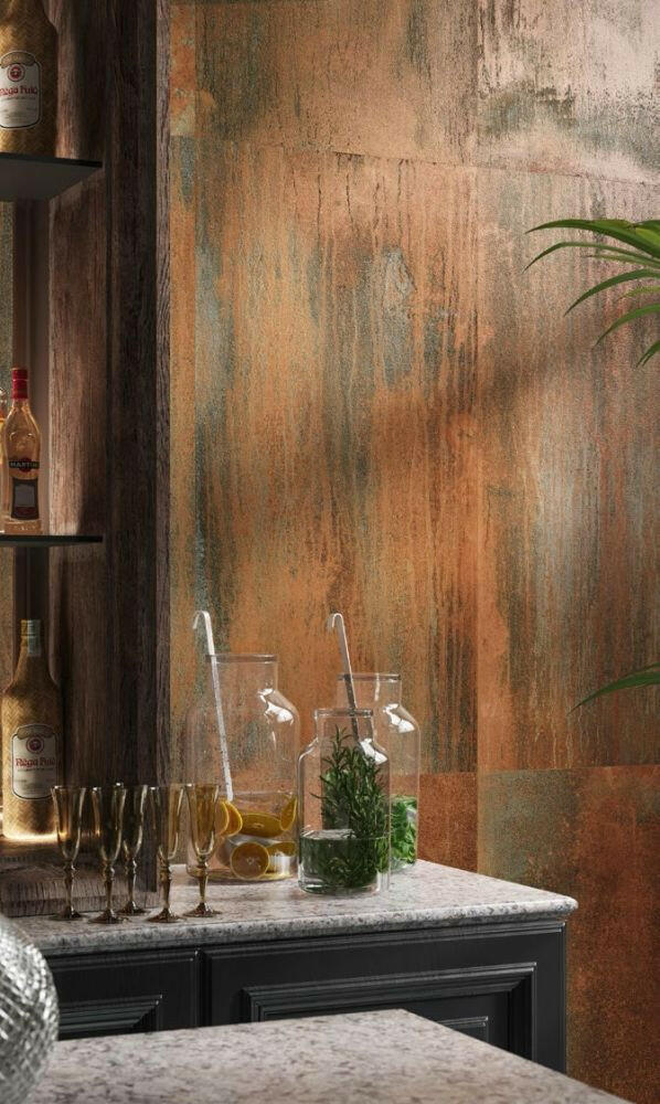 24 X 48 Dripart Copper Matte Metal Look Porcelain Tile-PORCELAIN-Large Format-American Tile Depot