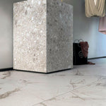 24 X 48 Epoque White Matte Marble Look Porcelain Tile-Porcelain Tile Large Formate-American Tile Depot