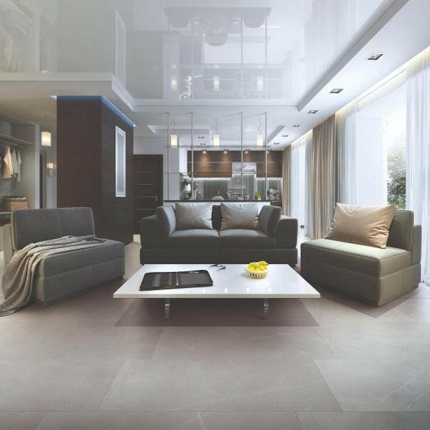 24 X 48 Gemme Breccia Cenere Lux Polished Marble Look Porcelain Tile-PORCELAIN-Large Format-American Tile Depot