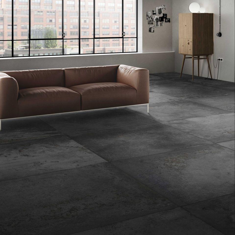 24 X 48 HLC Alchimia Nero Decoro Matte Concrete Look Porcelain Tile-PORCELAIN-Large Format-American Tile Depot