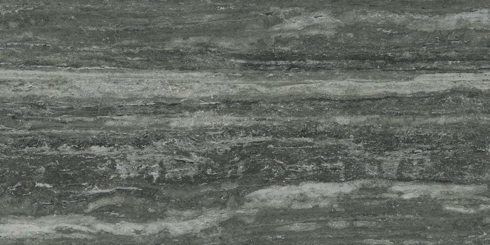 24 X 48 I-Travertini Black Glossy Travertine Look Porcelain Tile-PORCELAIN-Large Format-American Tile Depot