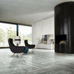 24 X 48 I-Travertini Grey Glossy Travertine Look Porcelain Tile-PORCELAIN-Large Format-American Tile Depot